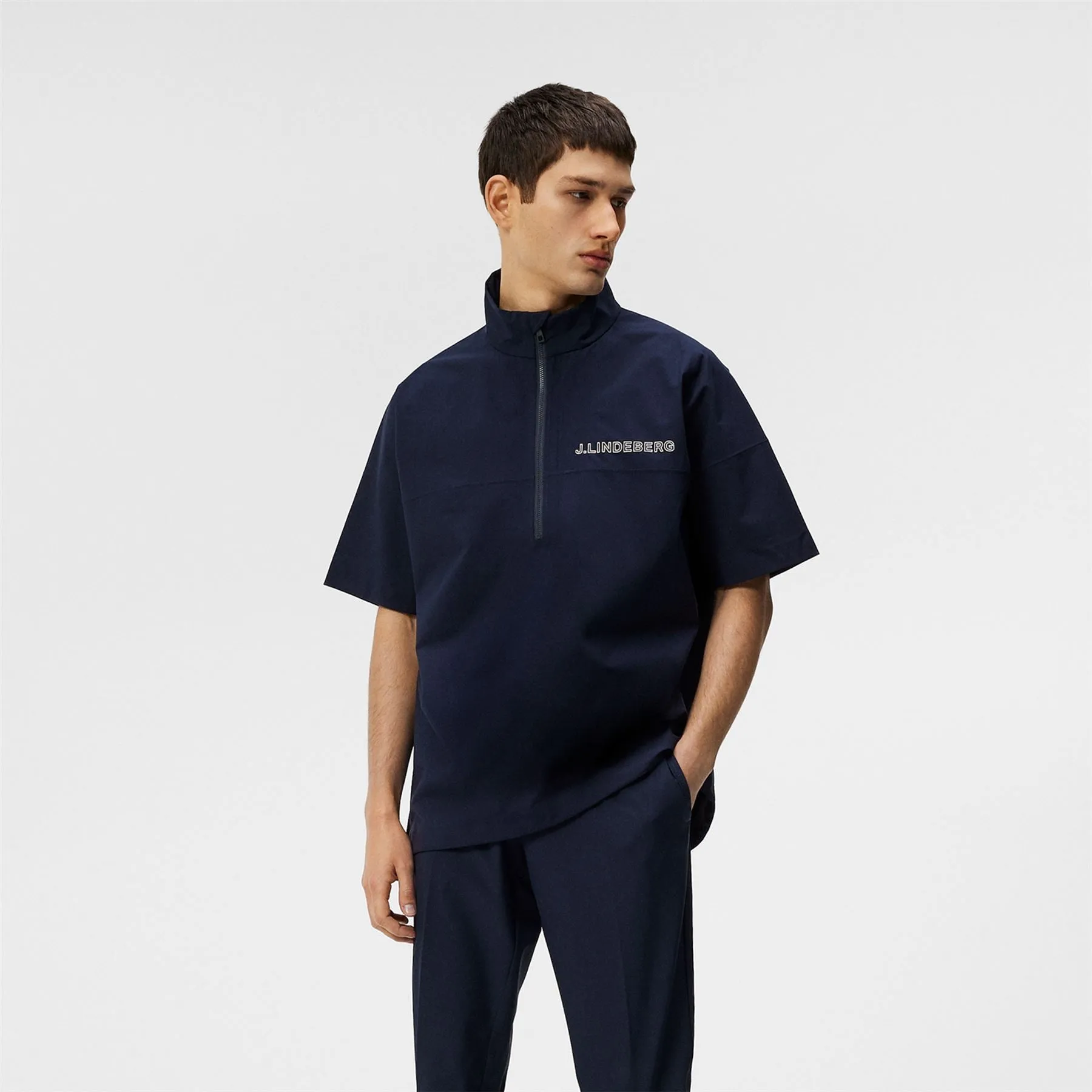 Bridge 2L Stretch Rain Short Sleeve Shirt JL Navy - SS24