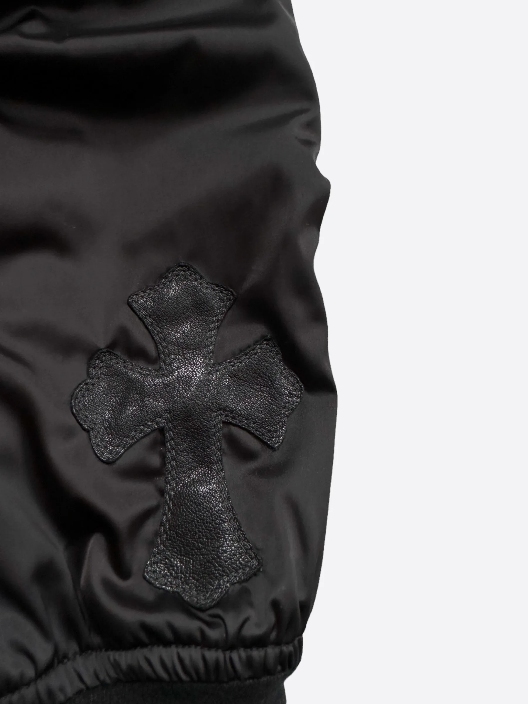 Chrome Hearts Black Cross Patch Bomber Jacket
