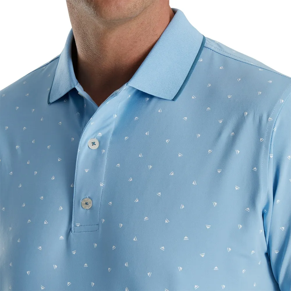 FootJoy Push Play Print Lisle Knit Collar Golf Polo 2022