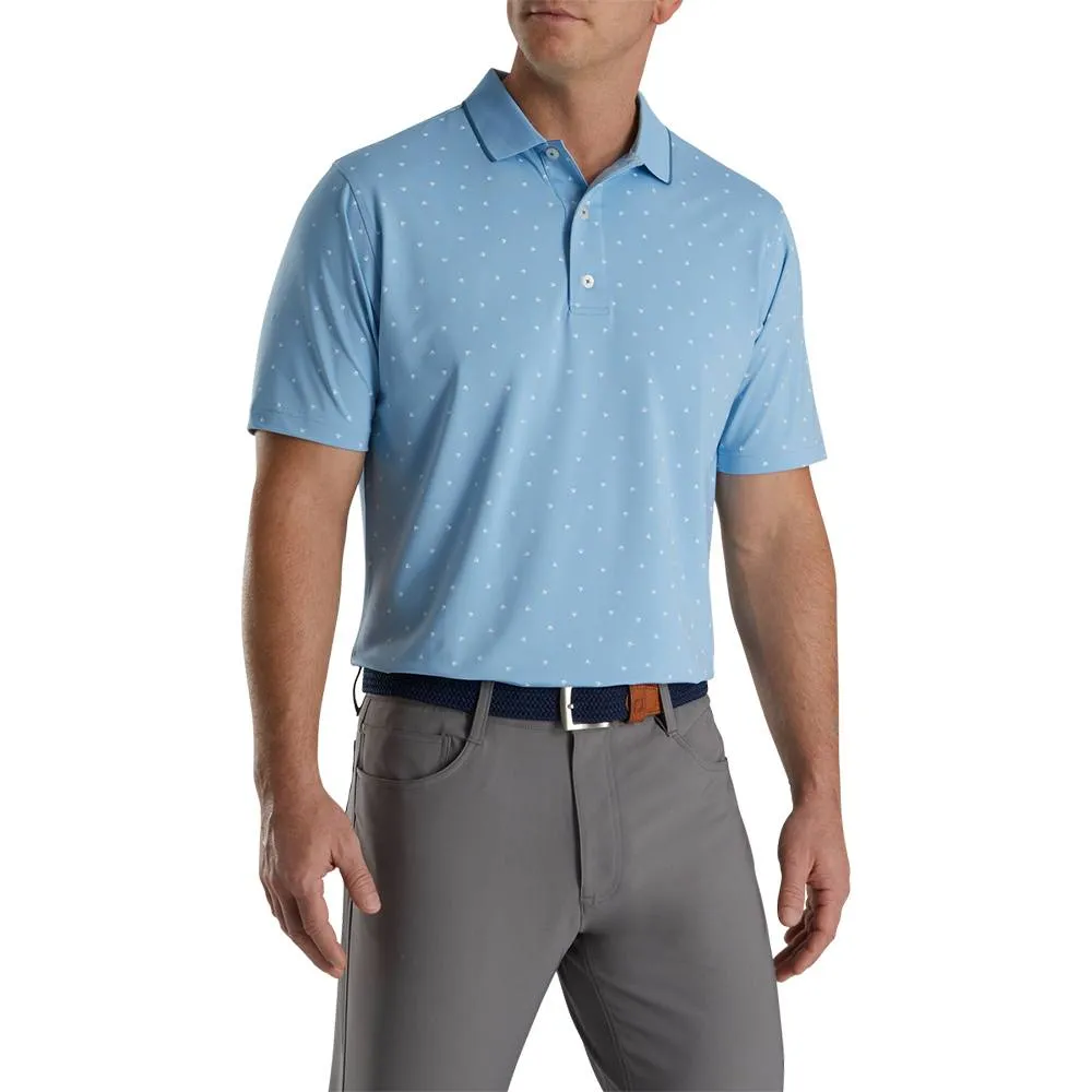 FootJoy Push Play Print Lisle Knit Collar Golf Polo 2022