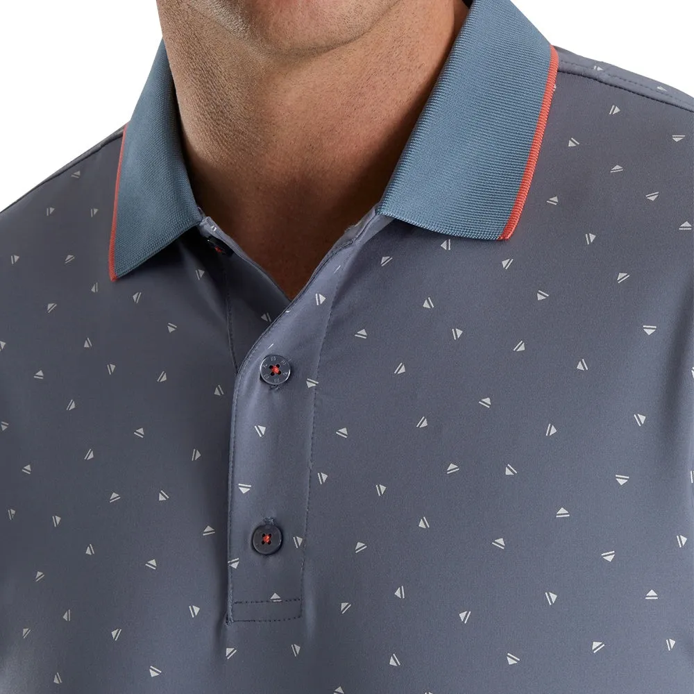 FootJoy Push Play Print Lisle Knit Collar Golf Polo 2022