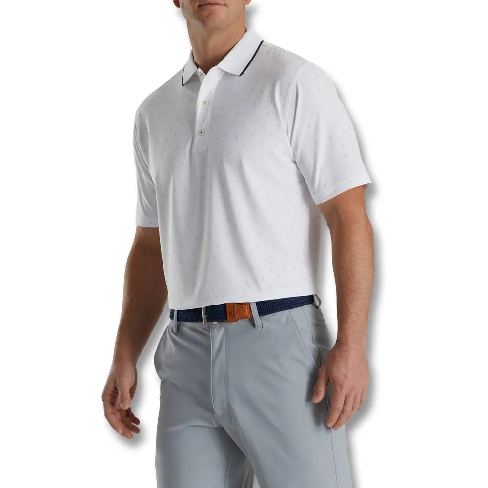 FootJoy Push Play Print Lisle Knit Collar Golf Polo 2022