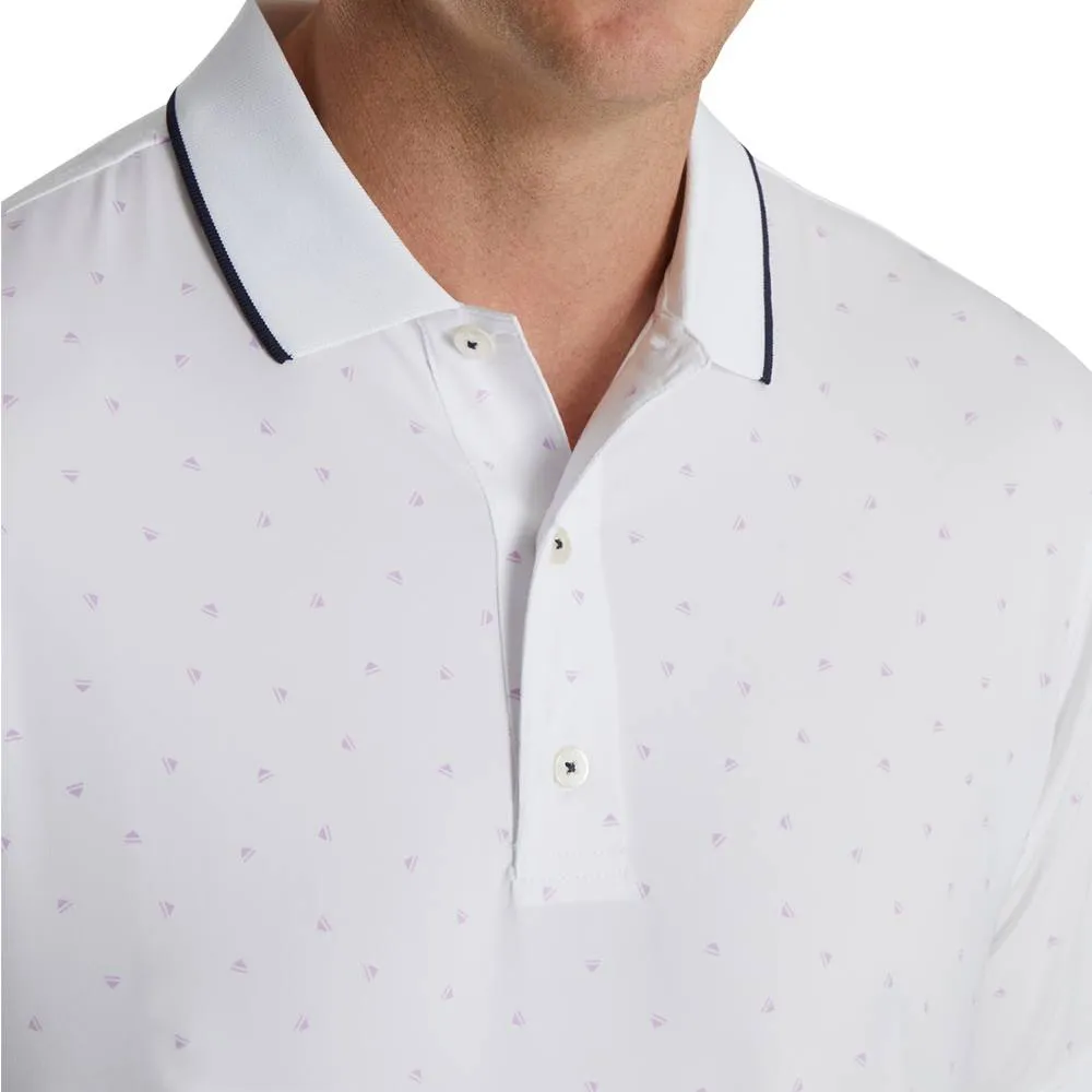 FootJoy Push Play Print Lisle Knit Collar Golf Polo 2022