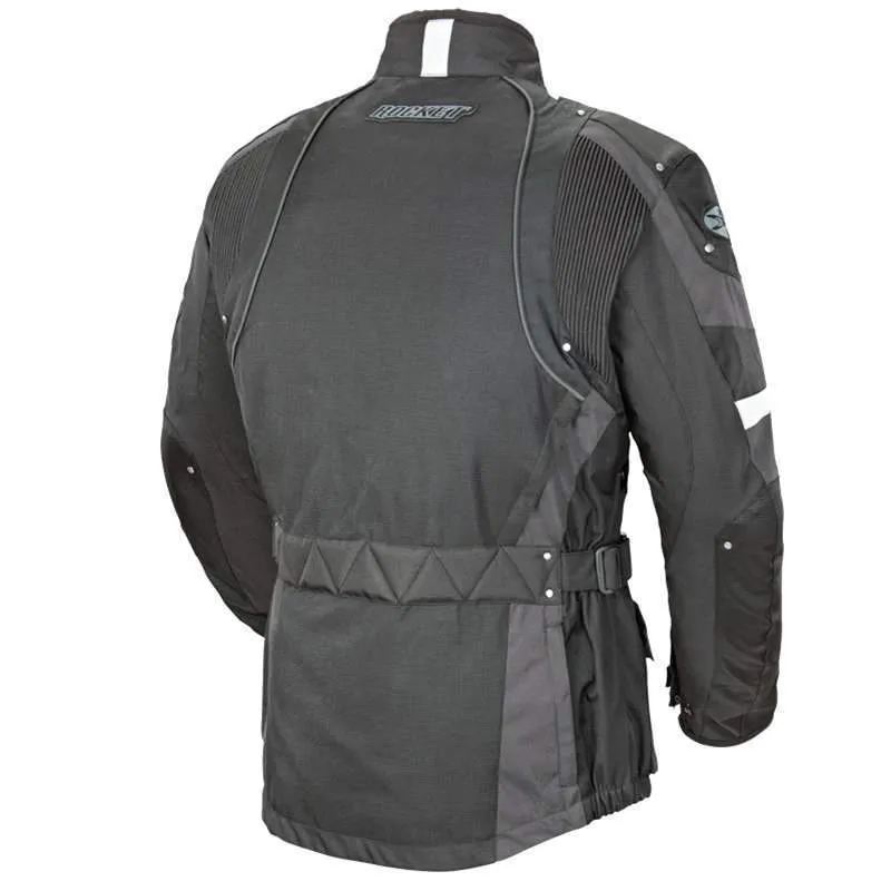 Joe Rocket 'Ballistic Revolution' Mens Black/Grey Textile Motorcycle Jacket
