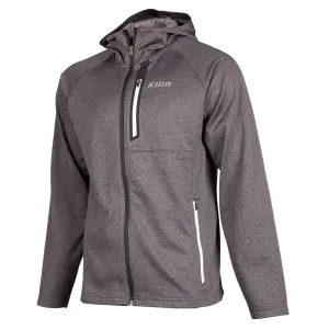 Klim  Alpha Hoodie Base Layer Full Zip Moisture Wicking Fleece Monument Gray