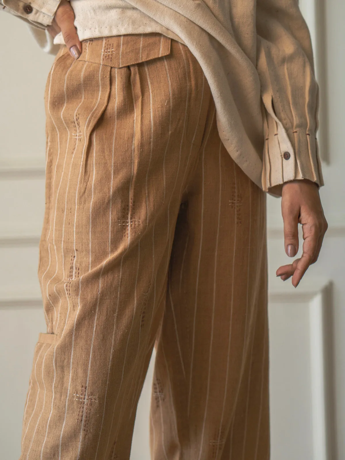 Materiality Tapered Pants Camel Brown