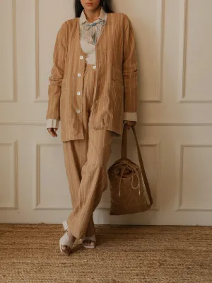 Materiality Tapered Pants Camel Brown