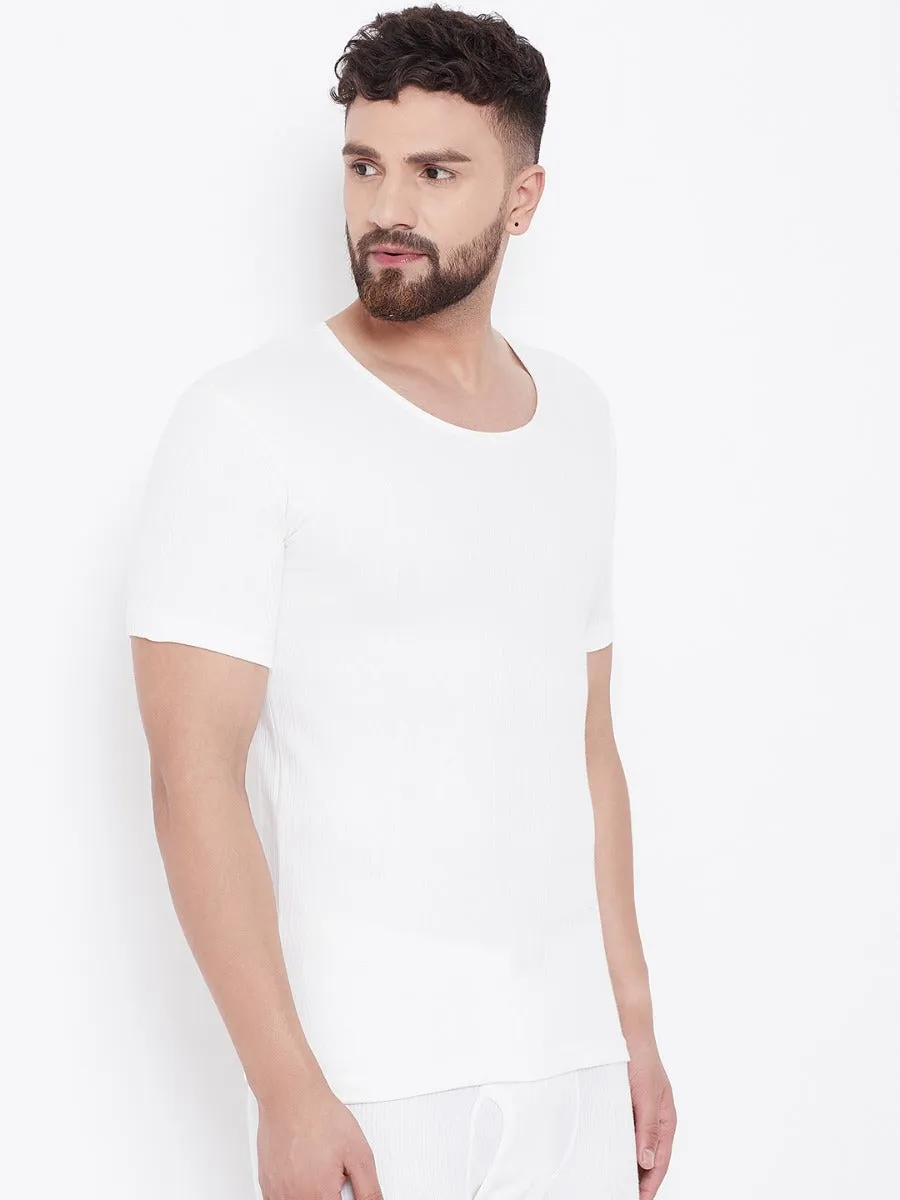 Neva Esancia Round Neck Half Sleeves Warmer/Thermal Upper for Men