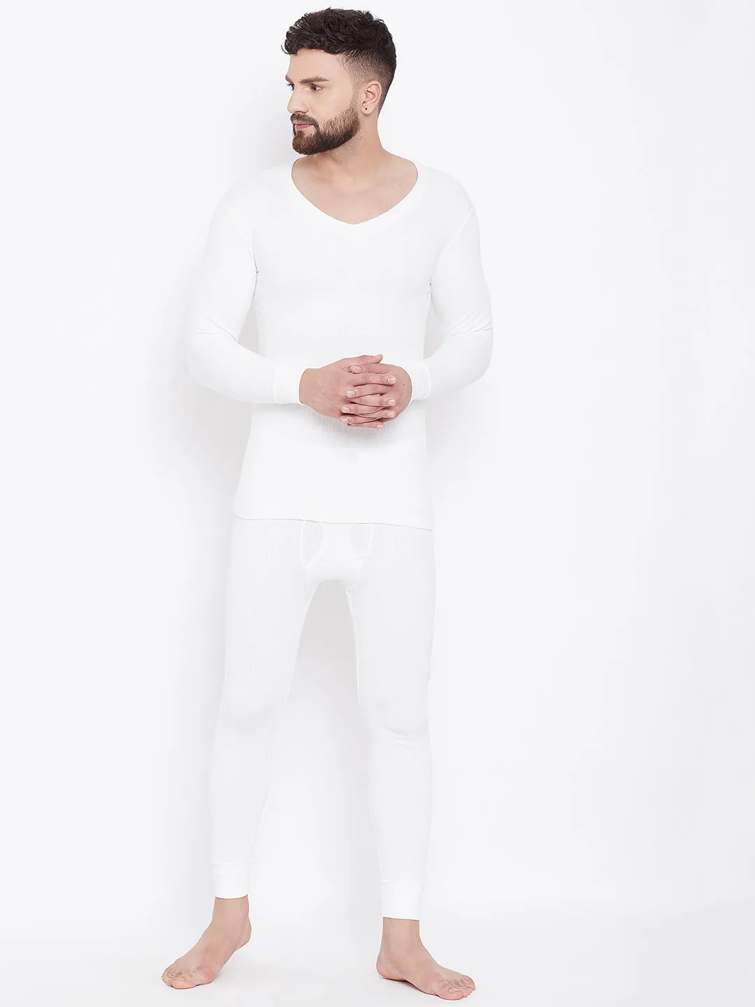 Neva Esancia V Neck Full Sleeves Warmer/Thermal Upper for Men