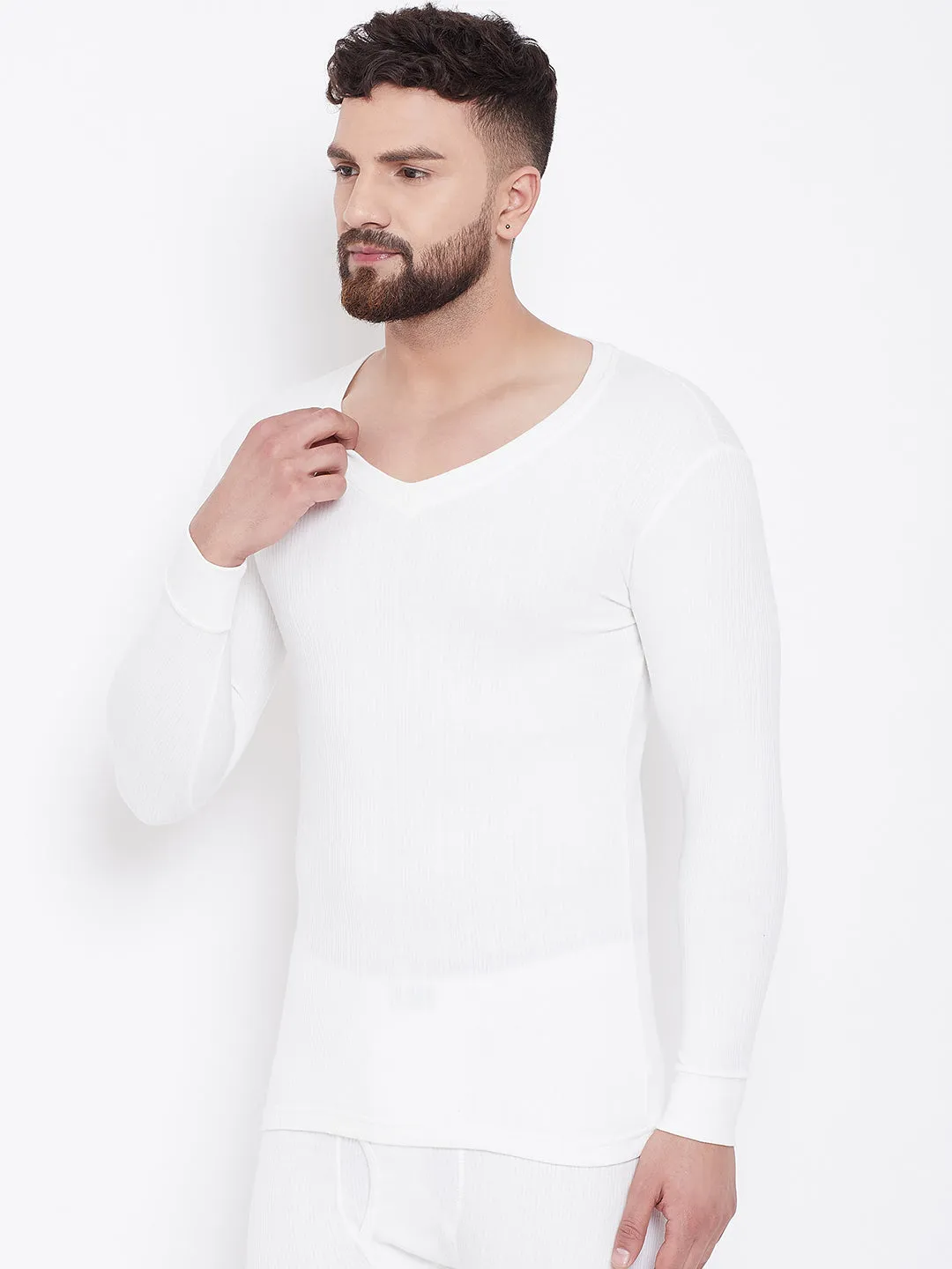 Neva Esancia V Neck Full Sleeves Warmer/Thermal Upper for Men