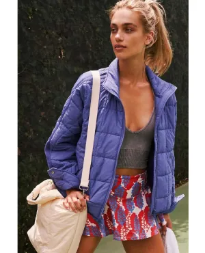 Pippa Packable Puffer Blue Iris