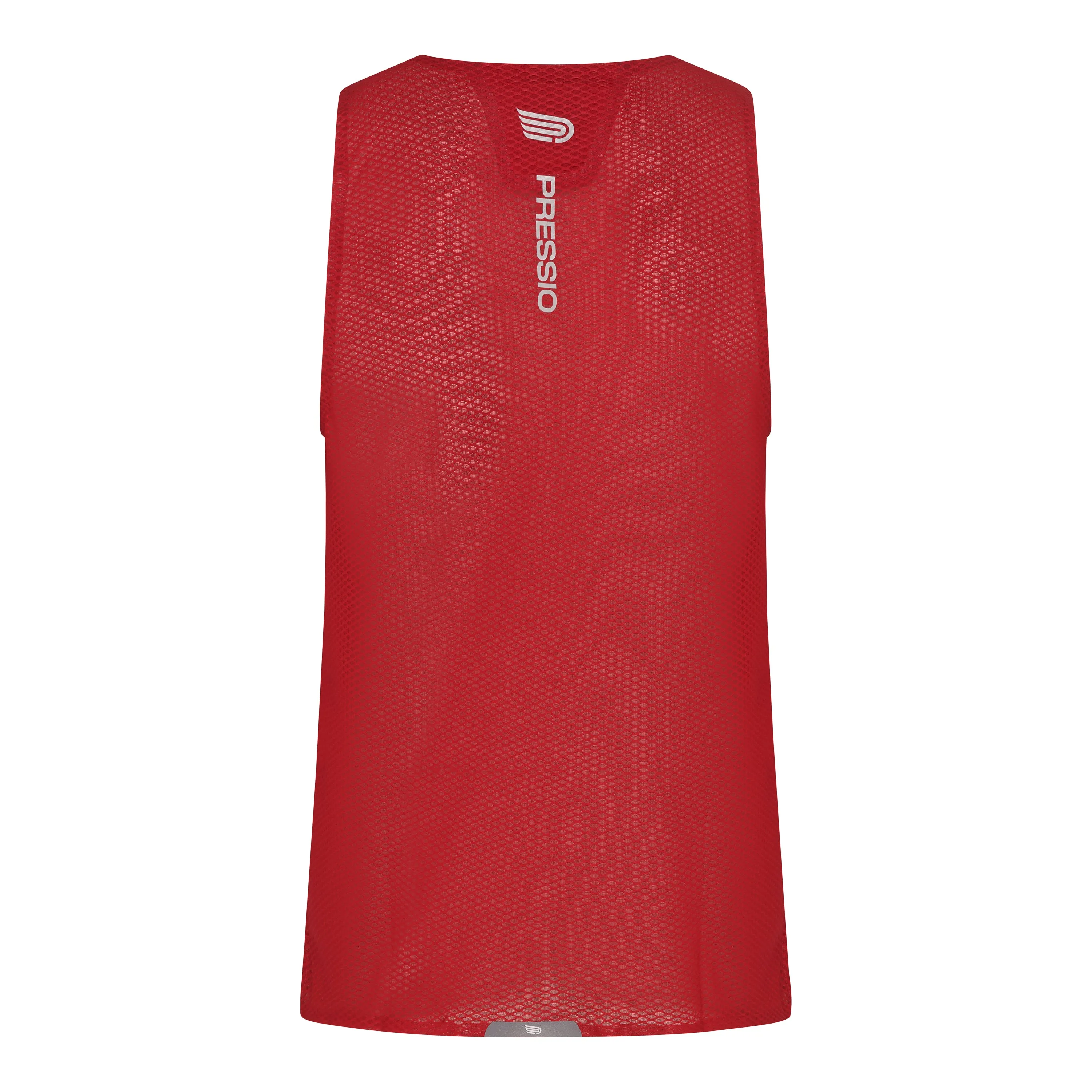 Pressio Men's Run Elite Singlet - FRD/SLV