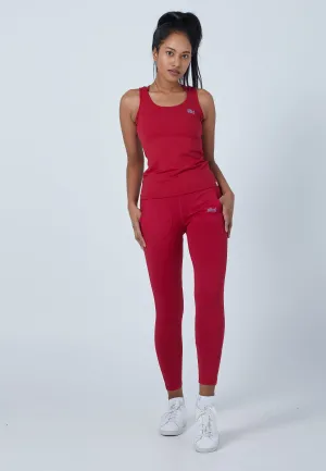 Tennis Tank Top, burgundy red