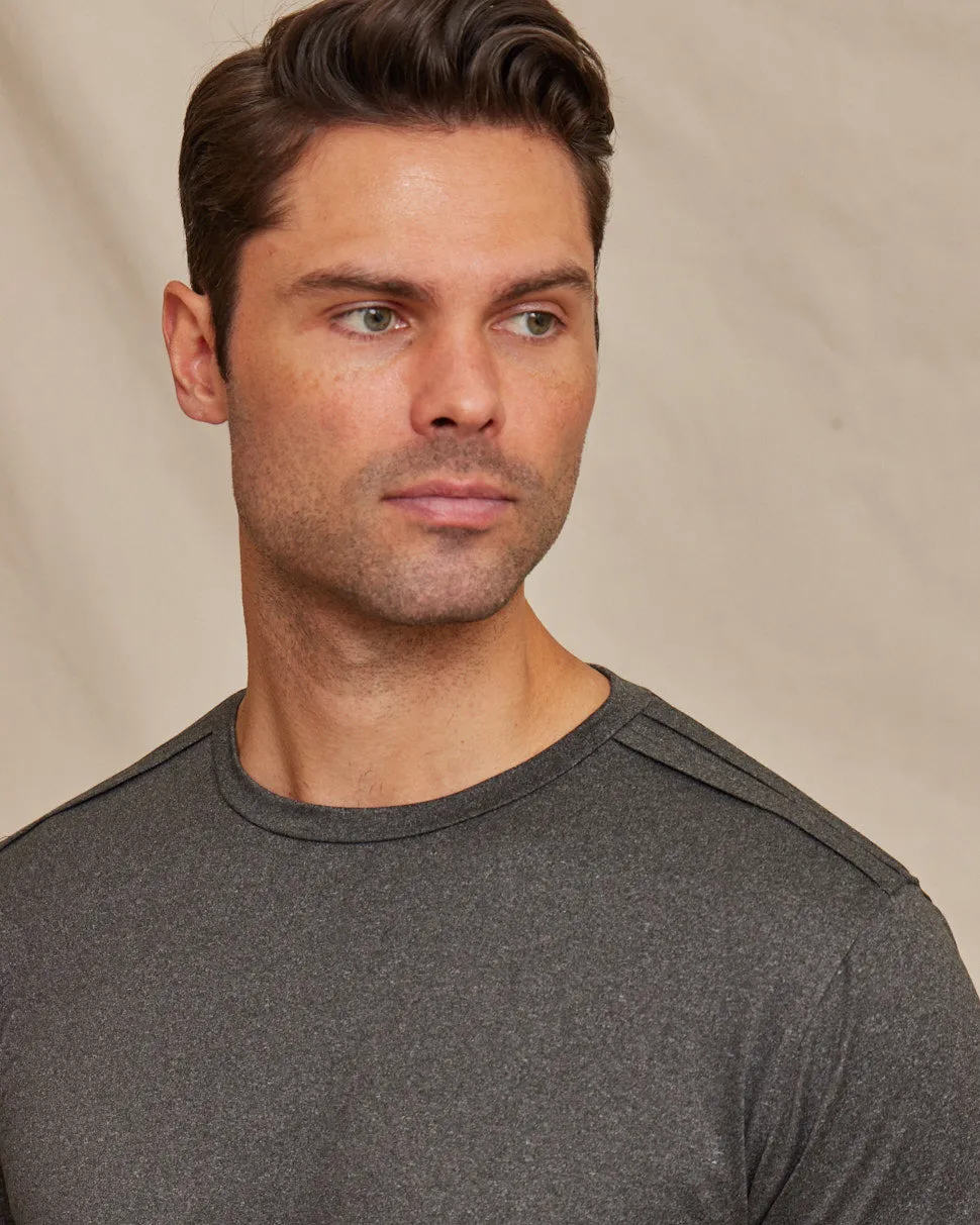 The Voyager - Performance LS Tee - Onyx Heather