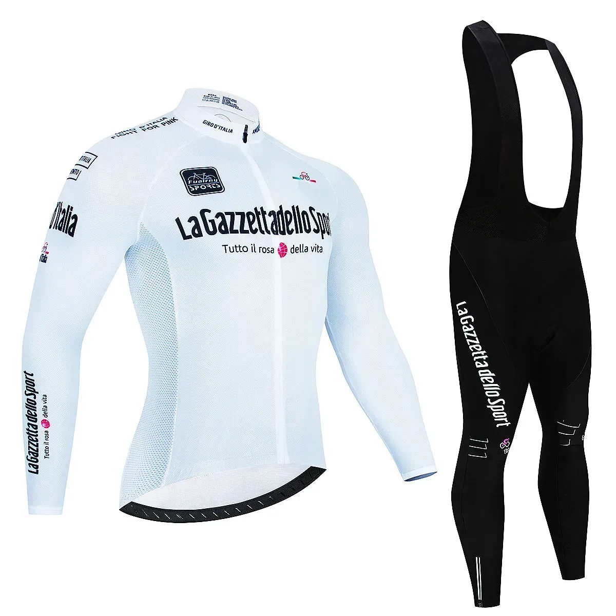 Tour De Giro D'ITAL Autumn Long Sleeve Cycling Jersey Set Bicycle Sportwear Suit Road Bike MTB Bike Wear Ropa Ciclismo Uniform