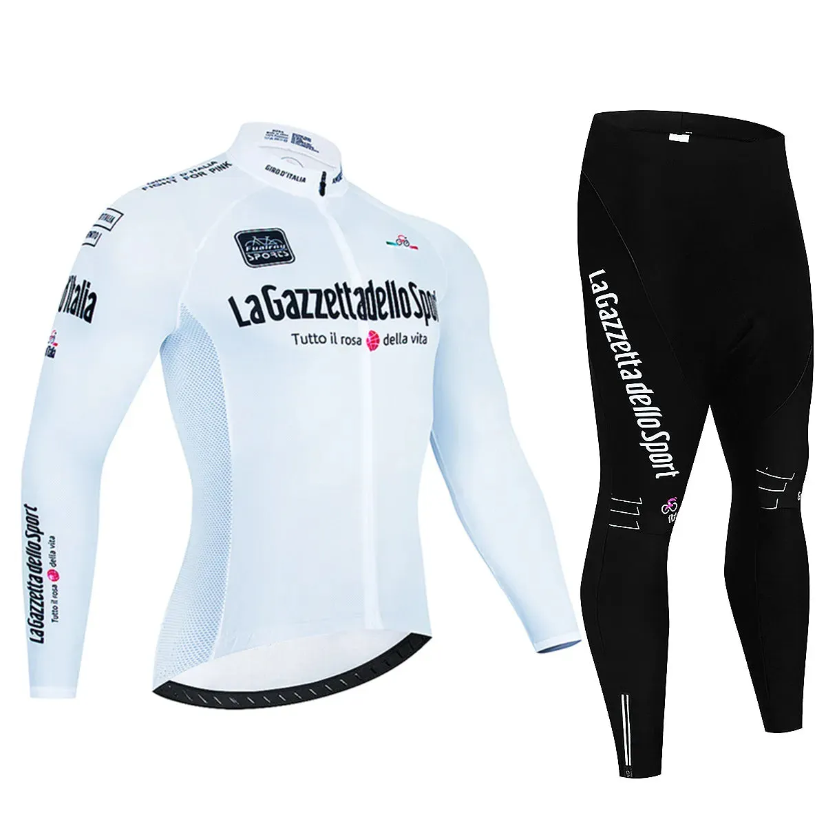 Tour De Giro D'ITAL Autumn Long Sleeve Cycling Jersey Set Bicycle Sportwear Suit Road Bike MTB Bike Wear Ropa Ciclismo Uniform