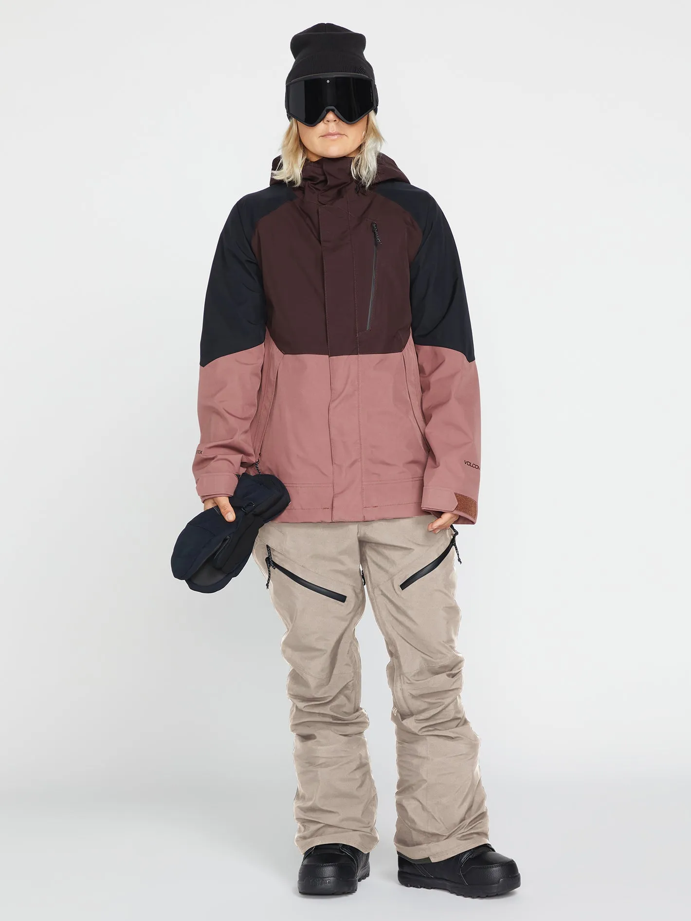 Womens Elm Stretch Gore Bib Overalls - Sand
