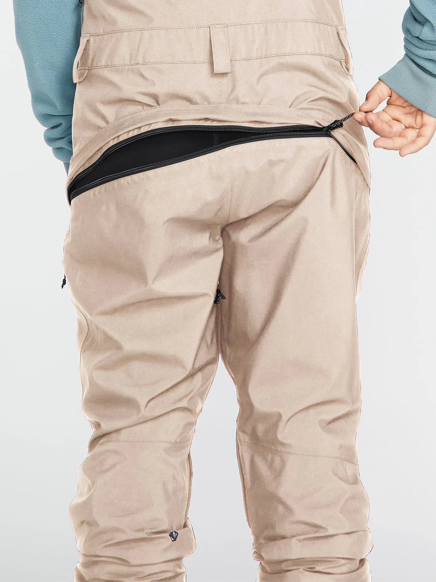 Womens Elm Stretch Gore Bib Overalls - Sand