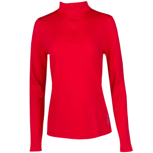 Women's Micro-Elite Chamois Solid Zip-T - Hot Chillys Red